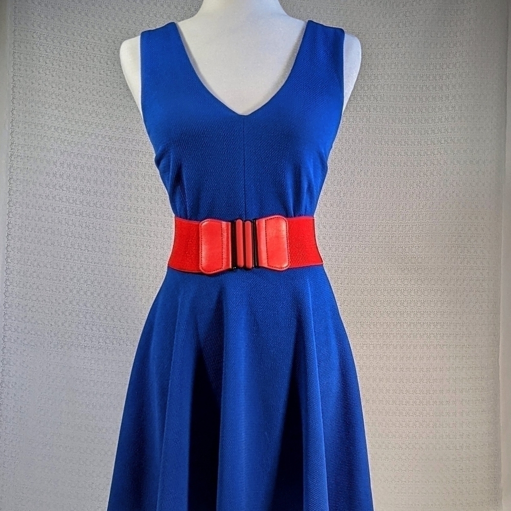 Blue Rockabilly Mini Dress